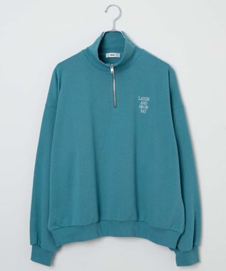 WEGO ハーフジップBIGスウェット ブルーその他