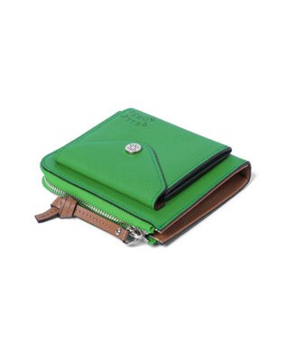 PELLE BORSA L字ファスナーコンパクト財布 Very Goods ベリーグッズ 7206 グリーン