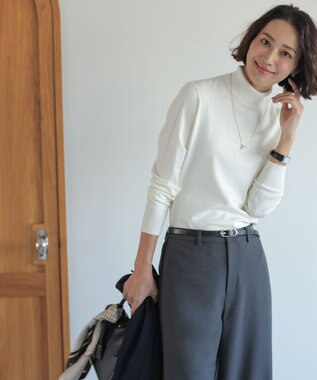 J.PRESS LADIES L 【人気のため新色追加】PRINCE タートルネック ニット オフ系