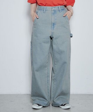 WEGO ルーズペインターパンツ デニム中濃加工色