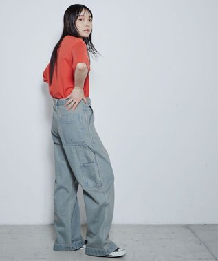 WEGO ルーズペインターパンツ デニム中濃加工色