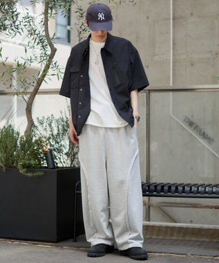 WEGO 【ユニセックス着用ITEM/MLサイズ展開/機能シャツ】リップストップシャツ（SS） ブラック
