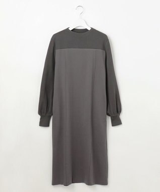 自由区 L 【洗える】エアーポンチ ワンピース チャコール