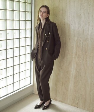 YECCA VECCA 金釦テーラードジャケット Brown