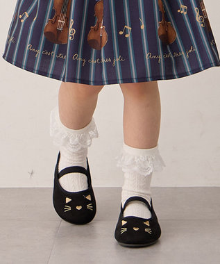 ANY KIDS アニマル パンプス ブラック