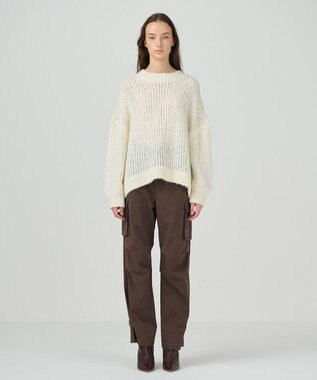 GRACE CONTINENTAL ツイルカーゴパンツ ブラウン