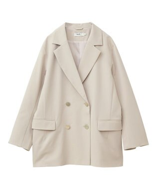 earth music&ecology ダブルテーラードジャケット ベージュ