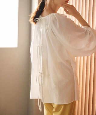 #Newans 2WAYシアーボレロブラウス ホワイト