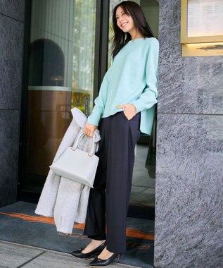 ANY SIS L 【2WAY】ブークレーシャギーラメ アウター ライトグレー