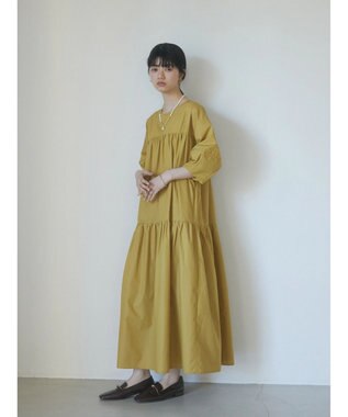 Green Parks ａ．ボリューム切り替えワンピース Yellow