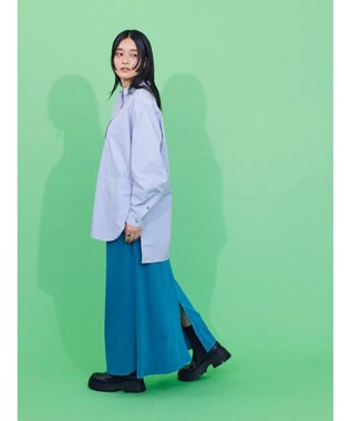 AMERICAN HOLIC ピグメント加工タイトカットスカート Blue