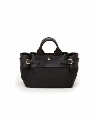 TOPKAPI 【Breath TOPKAPI】RIPPLE リプル ナイロン コンビ ベルト デザイン ミニ トートバッグ ブラック