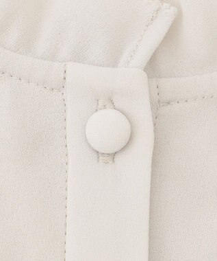 J.PRESS LADIES S 【吸水速乾】プレーティングジャージー フリル衿 カットソー ライトグレー系