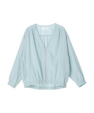 Green Parks イージーケアＶネックブルゾン Sax