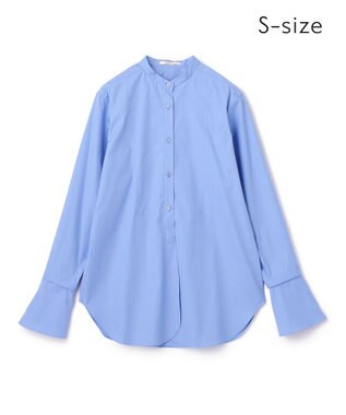 BEIGE， 【S-size】BAILLEUL / スタンドカラーシャツ Sax