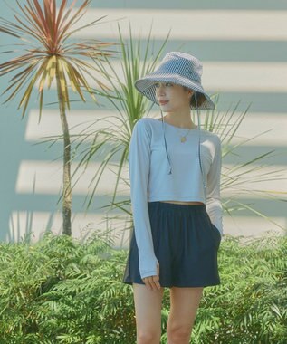 OP／FILA 【Ocean Pacific】カップ付きラッシュガード　水着3点セット