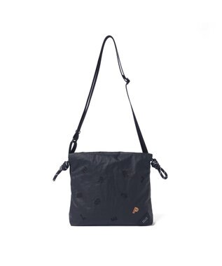PELLE BORSA 巾着ミニショルダー Wrinkle リンクル 6522 ブラック