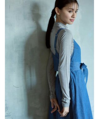 Green Parks ■Ｆｉｒｓｔ　Ｌｏｖｅ　シアーハイネックプルオーバー Gray Mixture