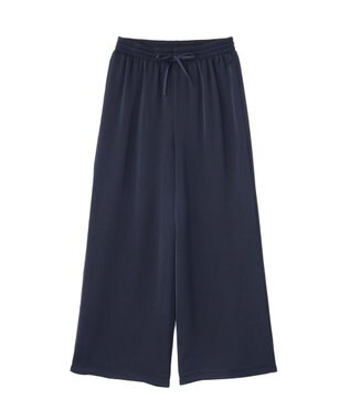 earth music&ecology サテンイージーパンツ Navy
