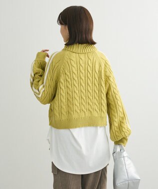 Green Parks ・ｓｗｉｎｇ　ｂｙ　ラインケーブルタートルニット Yellow