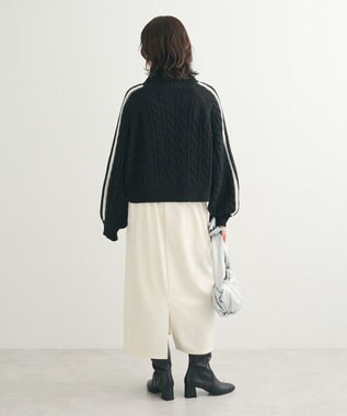 Green Parks ・ｓｗｉｎｇ　ｂｙ　ラインケーブルタートルニット Black