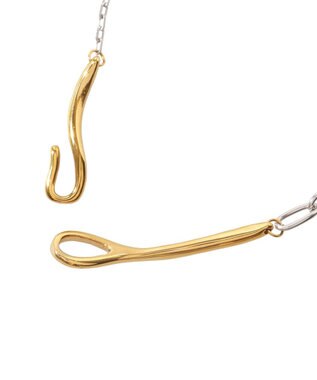 AMERICAN HOLIC 【ステンレス】バイカラーチェーンネックレス Silver