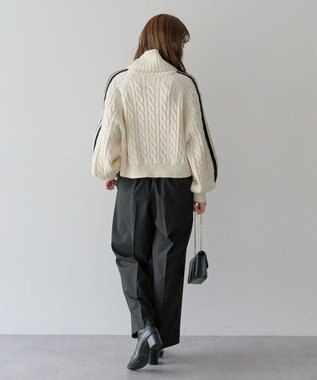 Green Parks ・ｓｗｉｎｇ　ｂｙ　ラインケーブルタートルニット Off White