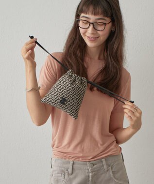 IACUCCI モノグランマ ポーチ JACQUARD/CERVO ブラック