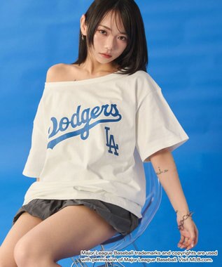 WEGO 別注MLBオフショルビッグT 柄1