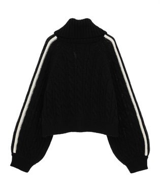 Green Parks ・ｓｗｉｎｇ　ｂｙ　ラインケーブルタートルニット Black