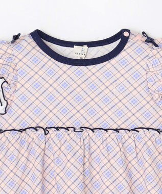 組曲 KIDS 【80-100㎝】 サマーチェックチュニック ピンク