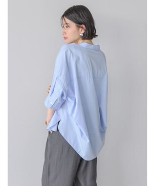 AMERICAN HOLIC ＵＶカットバックドレープシャツ Sax