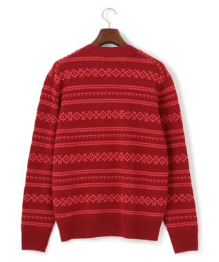 J.PRESS MEN 【Cash Lamb’s Wool】フェアアイルカーディガンニット レッド系7