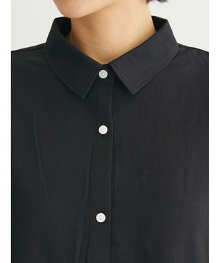 Green Parks ワッシャーシアーシャツ Black