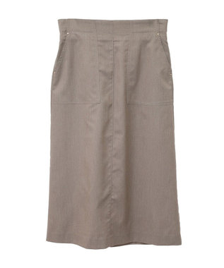 Green Parks きれいシルエットＡラインスカート Gray Beige