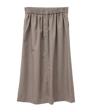 Green Parks きれいシルエットＡラインスカート Gray Beige