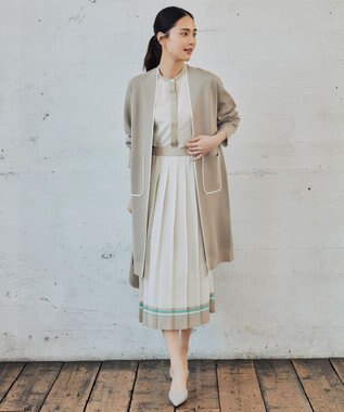 自由区 【セットアップ対応・洗える】モノグラムプリント スカート オフ×ベージュ