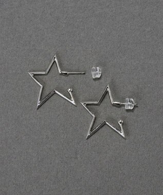Phoebe 〈金属アレルギー対応〉スターフープピアス　シルバー/ニッケルフリー シルバー