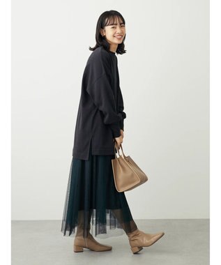 Green Parks ＳＥＴ２点　リバーシブルチュールスカート＋ペチスカート Green