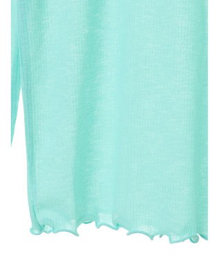 earth music&ecology シアーリブロゴ刺繍プルオーバー Mint Green