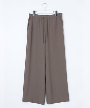 J.PRESS LADIES L 【洗える】バックサテンジョーゼット リラックス パンツ モカ系