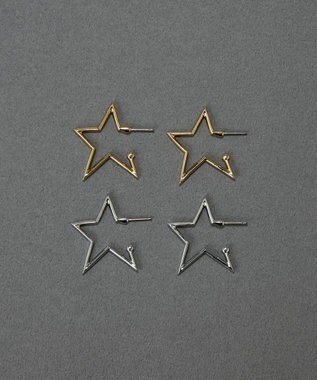 Phoebe 〈金属アレルギー対応〉スターフープピアス　シルバー/ニッケルフリー シルバー