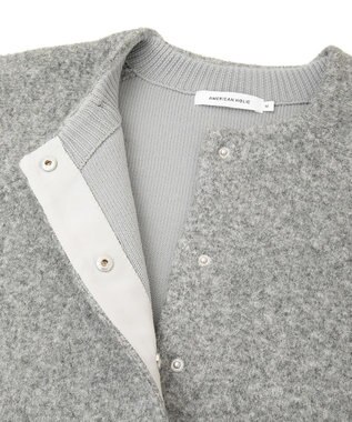 AMERICAN HOLIC Wフェイスラグランニットコーディガン Gray Mixture