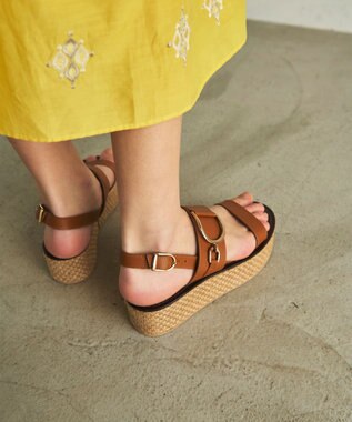 GRACE CONTINENTAL CORSO ROMA ジュートウエッジ ブラウン