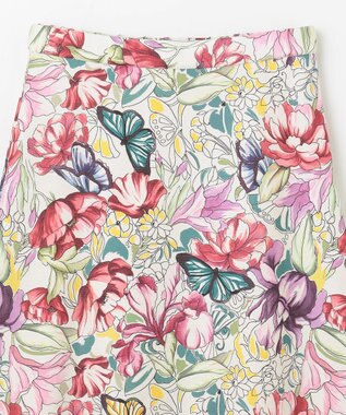 GRACE CONTINENTAL フラワーガーデンプリントスカート ピンク
