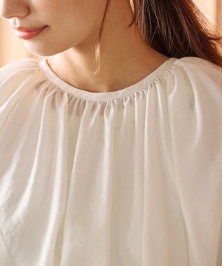 #Newans 2WAYシアーボレロブラウス ホワイト