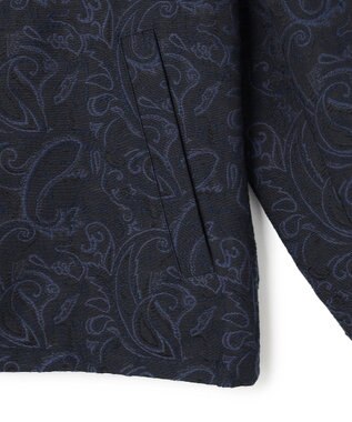 JOSEPH HOMME 【新柄】エスニカルスラブジャガード　ジップアップブルゾン ネイビー系