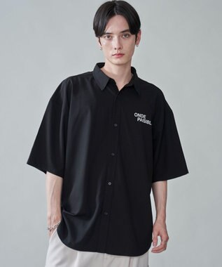 WEGO アムンゼンフォトプリントBIGシャツ（SS） ブラック