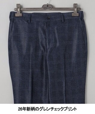 GOTAIRIKU セットアップ仕様【猛暑対応の7機能】カラミ セットアップパンツ_グレンチェック(26年モデル) ネイビー×グレンチェック柄