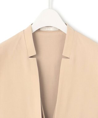 ICB 【接触冷感・UVカット・洗える】 T/Rドライリネン ジレ ベージュ系